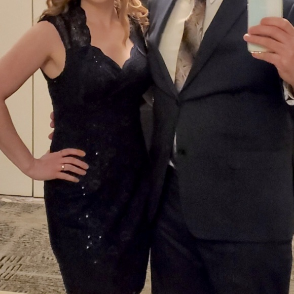 Occasion Lace and Sequin Mini Dress - Picture 4 of 4